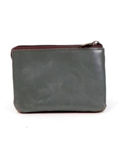 Modelo: Gris Carteras y Monederos - Monedero de cuero triple multicolor MNVN05 - Modelo Gris