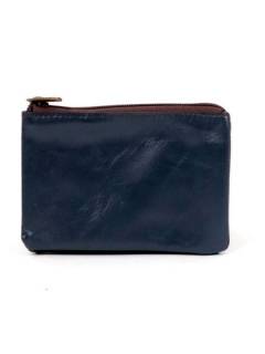 Modelo: Azul os Carteras y Monederos - Monedero de cuero triple multicolor MNVN05 - Modelo Azul os