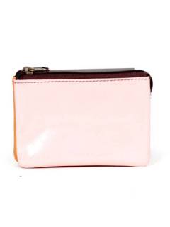 Carteras y Monederos - Monedero de cuero triple multicolor MNVN05 - Modelo Rosa cl