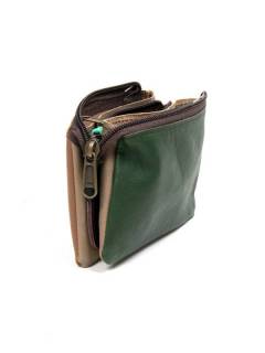 Detalle no seleccionable para compra Carteras y Monederos - Monedero de cuero triple multicolor MNVN05.