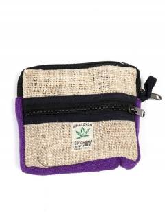 Modelo: Morado Bolsos Mochilas y Riñoneras de Cáñamo - Monedero Grande de cáñamo MOHC04 - Modelo Morado