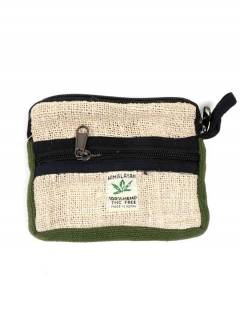 Modelo: Verde Complementos de Cáñamo - Monedero Grande de cáñamo MOHC04 - Modelo Verde