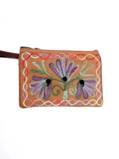 Modelo: Marrón 255 Carteras y Monederos - Monedero de piel de melocotón MOKA01 - Modelo Marrón 255