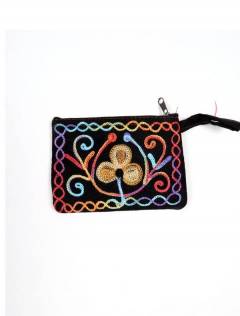 Monedero Piel melocotón tibet bordado MOKA01 para comprar al por mayor o detalle  en la categoría de Complementos y Accesorios Hippies  Alternativos  | ZAS.