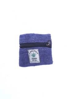 Monedero de cáñamo con Cremallera Lateral, para comprar al por mayor o detalle.[MOKA16]