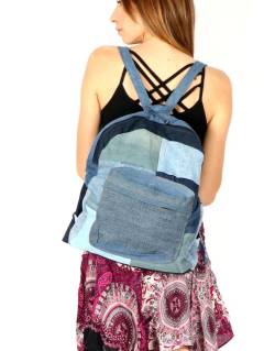 Mochila vaquera grande patchwork reciclado para comprar al por mayor o detalle  en la categoría de Complementos y Accesorios Hippies  Alternativos  | ZAS  [MOMI10] .