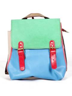Mochila de Cuero Colores Cuadrada Grande MOVN02 para comprar al por mayor o detalle  en la categoría de Complementos y Accesorios Hippies  Alternativos  | ZAS.
