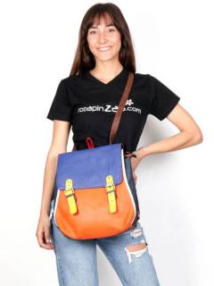 Detalle no seleccionable para compra Bolsos Hippies de Cuero - Mochila de cuero de forma MOVN02.