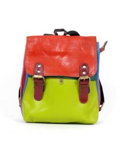 Modelo: M215 Bolsos Hippies de Cuero - Mochila de cuero de forma MOVN03 - Modelo M215