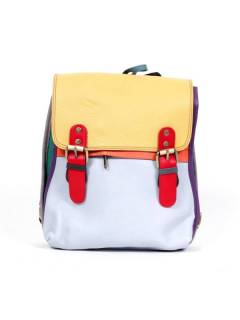 Mochila de Cuero Colores Cuadrada Pequeña MOVN03 para comprar al por mayor o detalle  en la categoría de Complementos y Accesorios Hippies  Alternativos  | ZAS.