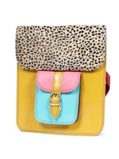 Modelo: M2130 Bolsos Hippies de Cuero - Mochila de cuero de forma MOVN04 - Modelo M2130