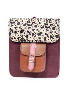 Modelo: M2117 Bolsos Hippies de Cuero - Mochila de cuero de forma MOVN04 - Modelo M2117