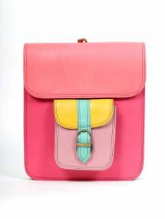 Modelo: M2115 Bolsos Hippies de Cuero - Mochila de cuero de forma MOVN04 - Modelo M2115