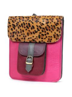 Modelo: M2128 Bolsos Hippies de Cuero - Mochila de cuero de forma MOVN04 - Modelo M2128