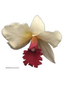 Modelo: Amarilla Cintas y Accesorios Pelo - Orquidea de tela para el pelo, ORFL4 - Modelo Amarilla