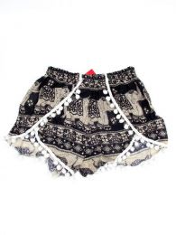 Modelo: Azul Pantalones Cortos - Pantalón hippie corto PAET01 - Modelo Azul