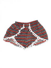 Modelo: Rojo Pantalones Cortos - Pantalón hippie corto PAET02 - Modelo Rojo
