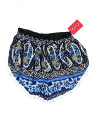 Modelo: Azul Pantalones Cortos - Pantalón hippie corto PAET03 - Modelo Azul