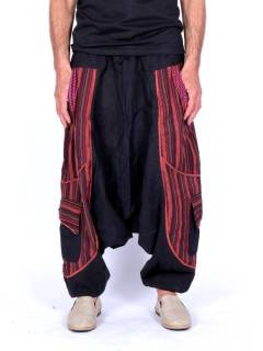 Pantalón étnico amplio unisex 4 bolsillos, para comprar al por mayor o detalle.[PAEV13]