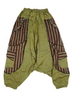 Pantalones Hippies - pantalón hippie harem PAEV13 - Modelo Verde