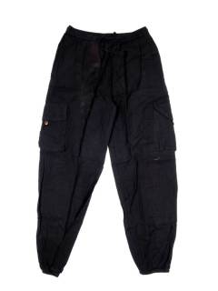 Pantalones Hippies - Pantalón Hippie Jogger, PAEV17J - Modelo Negro