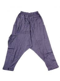 Modelo: Gris Pantalones Hippie Harem Boho - Pantalon de algodón PAEV19 - Modelo Gris