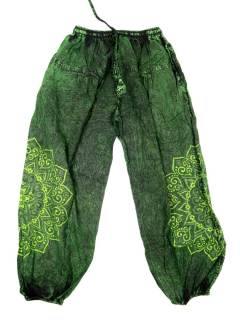 Pantalones Hippies - Pantalón Hippie Unisex PAEV40 - Modelo Verde