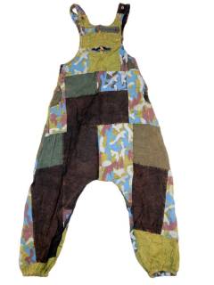 Monos, Petos y Vestidos largos - Peto Hippie Patchwork Camuflaje. PAEV45 - Modelo Verde
