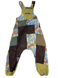 Modelo: Verde Monos, Petos y Vestidos largos - Peto Hippie Patchwork Camuflaje. PAEV45 - Modelo Verde