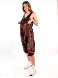 Monos, Petos y Vestidos largos - Peto Hippie Corto Patchwork PAEV45C.