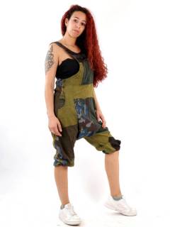 Monos, Petos y Vestidos largos - Peto Hippie Corto Patchwork PAEV45C.