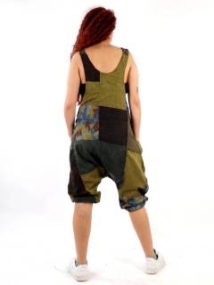 Monos, Petos y Vestidos largos - Peto Hippie Corto Patchwork PAEV45C.