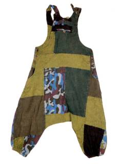 Modelo: Verde Monos, Petos y Vestidos largos - Peto Hippie Corto Patchwork PAEV45C - Modelo Verde