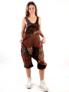 Monos, Petos y Vestidos largos - Peto Hippie Corto Patchwork PAEV45C.