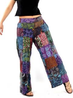 Pantalón Hippie Amplio Patchwork PAEV46 para comprar al por mayor o detalle  en la categoría de Ropa Hippie de Mujer | ZAS.