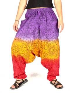 Pantalón Afgano Bohemio Tricolor,  para comprar al por mayor o detalle  en la categoría de Ropa Hippie Bohemia de Mujer | ZAS. [PAEV52]