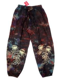 Modelo: Negro Pantalones Hippies - Pantalón Unisex holgado PAEV53 - Modelo Negro