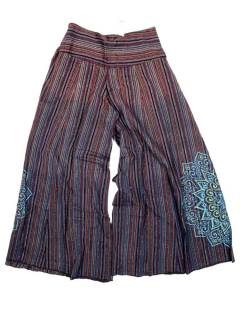 Modelo: Azul Pantalones Hippie Harem - Pantalón de algodón PAEV54 - Modelo Azul