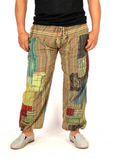 Pantalón jogger patchwork rayas con alma viajera, para comprar al por mayor o detalle. [PAEV71]