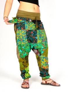 Pantalón hippie Patchwork con riñonera unisex,  para comprar al por mayor o detalle  en la categoría de Ropa Hippie Bohemia de Mujer | ZAS. [PAHC28]