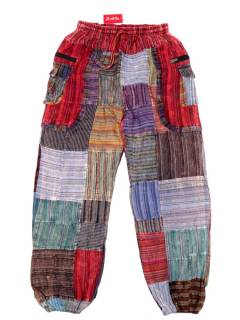 Pantalones Hippies - Pantalón 100% algodón PAHC32 - Modelo Rojizo