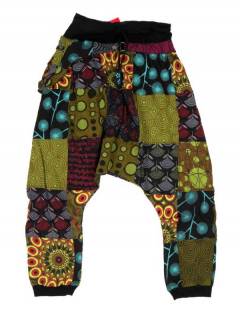Modelo: M203 Pantalones Hippies y Alternativos - Pantalón 100% algodón PAHC34 - Modelo M203