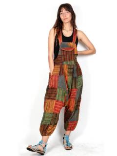 Peto Hippie patchwork Rayas [PAHC38]. Monos Petos y Vestidos largos para comprar al por mayor o detalle  en la categoría de Ropa Hippie de Mujer | ZAS Tienda Alternativa.