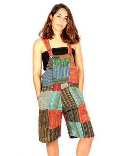 Peto Hippie Corto patchwork Rayas,  para comprar al por mayor o detalle  en la categoría de Ropa Hippie Bohemia de Mujer | ZAS. [PAHC38C]