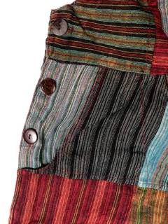 Detalle no seleccionable para compra Monos, Petos y Vestidos largos - Peto hippie corto de algodón PAHC38C.