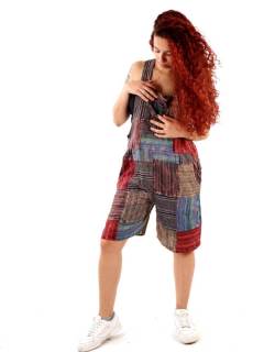 Detalle no seleccionable para compra Monos, Petos y Vestidos largos - Peto hippie corto de algodón PAHC38C.