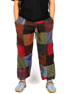 Pantalón hippie Patchwork Lavado a la Piedra,  para comprar al por mayor o detalle  en la categoría de Ropa Hippie de Hombre, Artesanal | ZAS. [PAHC39]