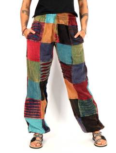 Pantalón hippie Patchwork Lavado a la Piedra, para comprar al por mayor o detalle. [PAHC39]