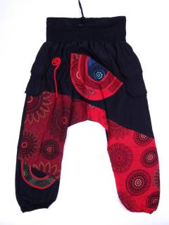 Pantalones Hippies - Pantalón Hippie étnico PAHC44 - Modelo Negro