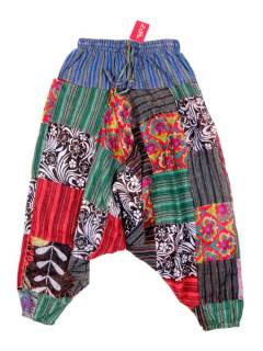 Modelo: Azul Pantalones Hippie Harem - Pantalón UNISEX hippie, PAHC45 - Modelo Azul